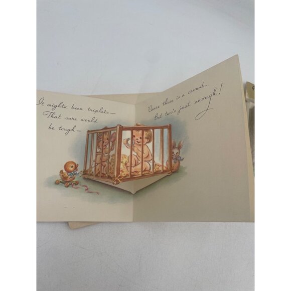 Vintage Lot of Birthday Baby Greeting Cards 12 Year Old Twins Packs of Invites - Picture 8 of 14